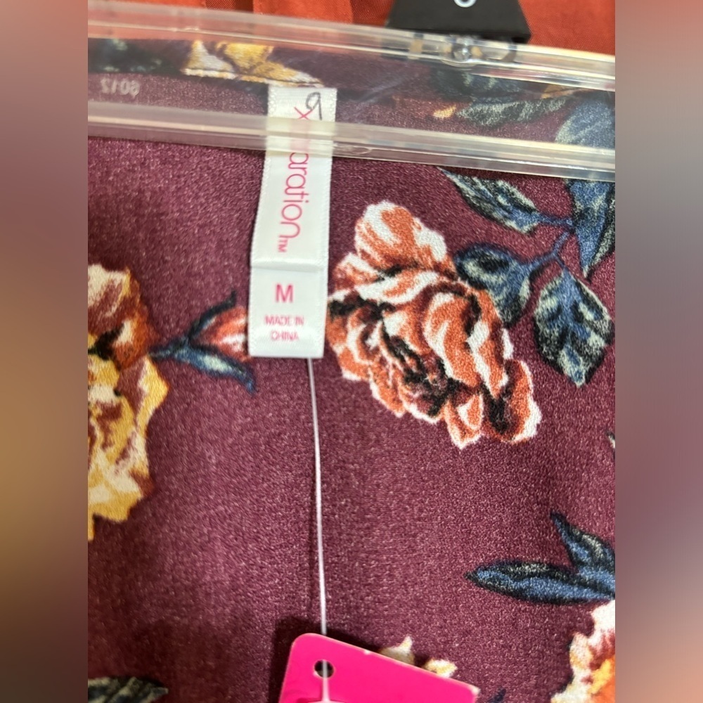 NWT maroon flowy Floral sundress - Picture 2 of 4
